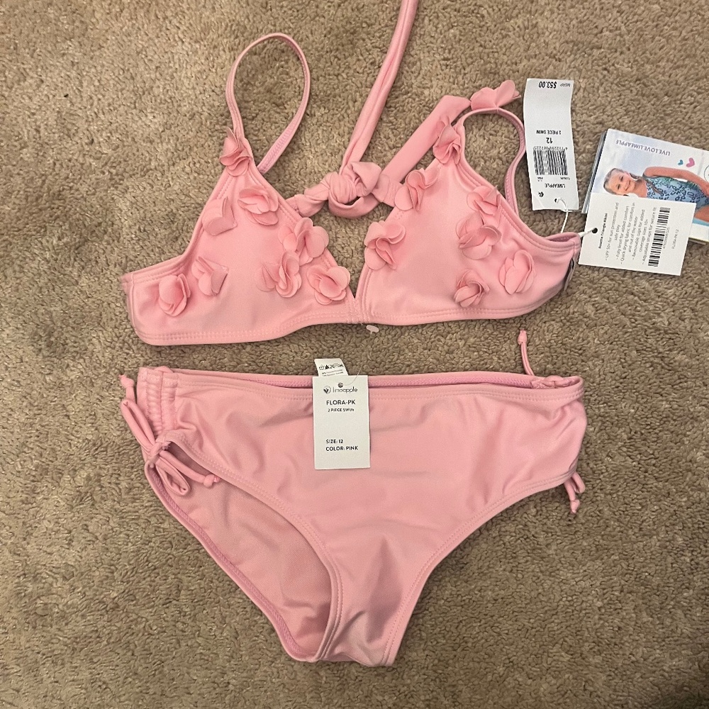 Girls pink bikini, size 12. NWT